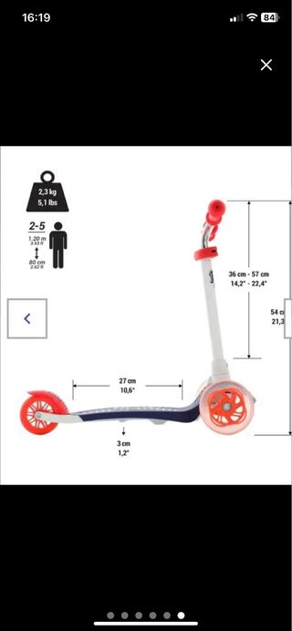 Patinete Decathlon azul niño
