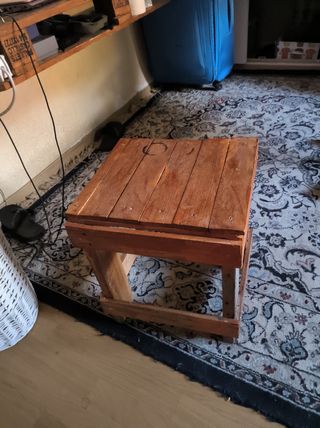 Taburete madera pallet - rústico