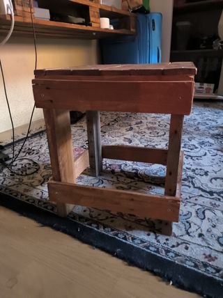 Taburete madera pallet - rústico