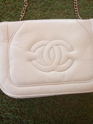 Borsa Chanel in pelle bianca