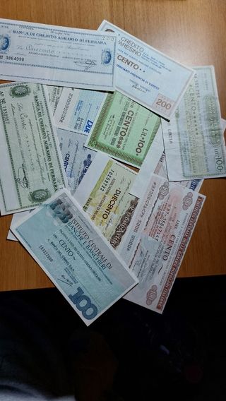 Lotto Assegni Circolari d'Epoca