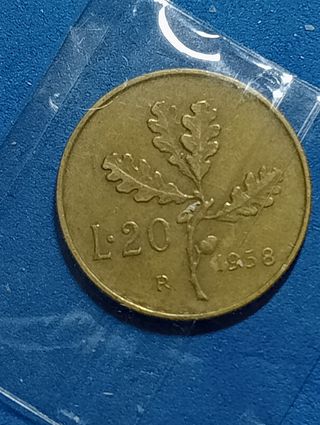 3 Monete Italia 20 Lire 1957/58/59