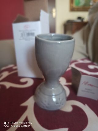 Vaso Melograno in porcellana grigio