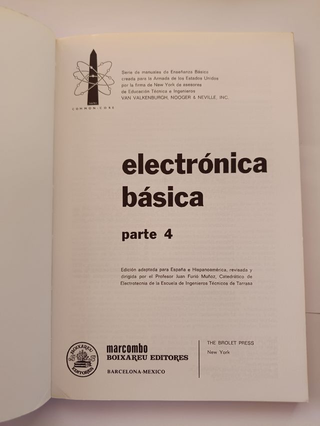 Tres libros Electrónica básica en español N°2,4,5