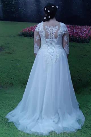 Vestido Novia T 58 Encaje Tul Talla 58