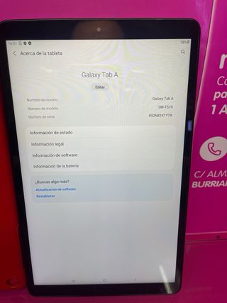 Tablet Samsung Galaxy Tab A SMT510 + funda