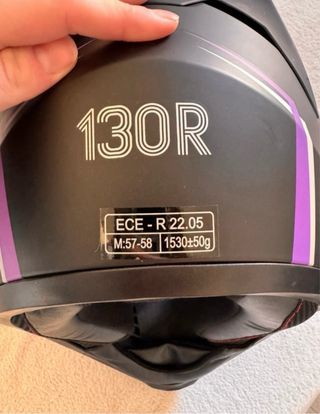 Casco moto 130R negro/morado