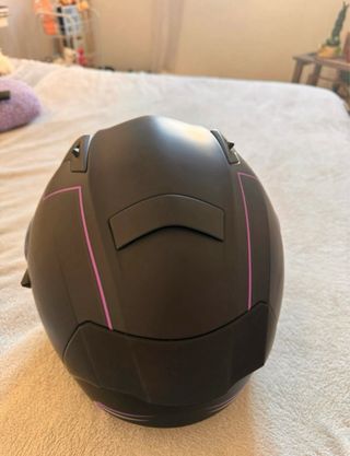 Casco moto 130R negro/morado