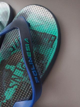 Chanclas Polinesia - Azul/Verde - 40.