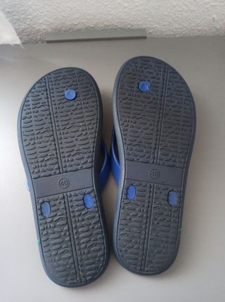 Chanclas Polinesia - Azul/Verde - 40.