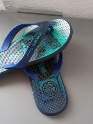 Chanclas Polinesia - Azul/Verde - 40.