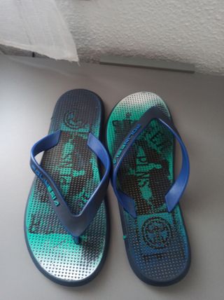 Chanclas Polinesia - Azul/Verde - 40.
