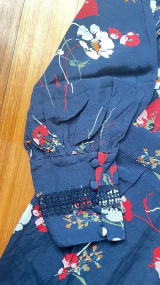 Mono floral Massimo Dutti azul