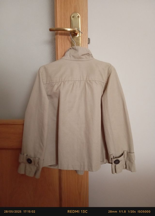 Gabardina beige niña