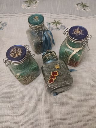 Sali da bagno decorati - 4 vasetti