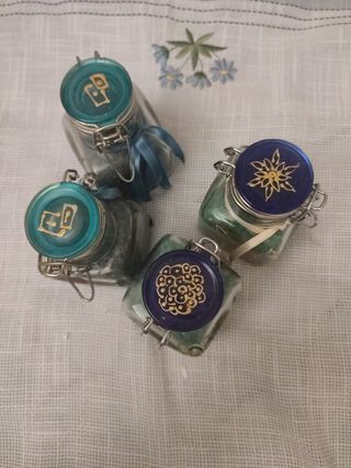 Sali da bagno decorati - 4 vasetti