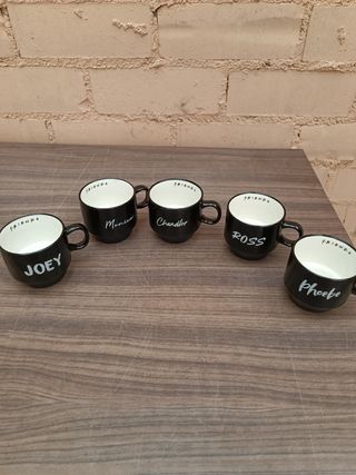 Juego de 5 tazas de café de porcelana, Friends