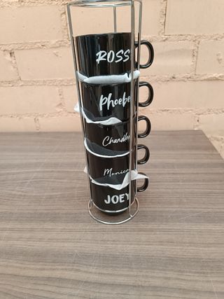 Juego de 5 tazas de café de porcelana, Friends