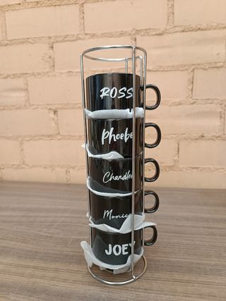 Juego de 5 tazas de café de porcelana, Friends