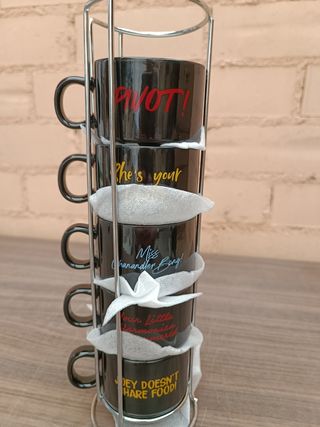 Juego de 5 tazas de café de porcelana, Friends