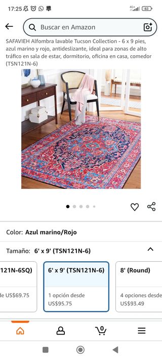 Alfombra estilo hippie multicolor