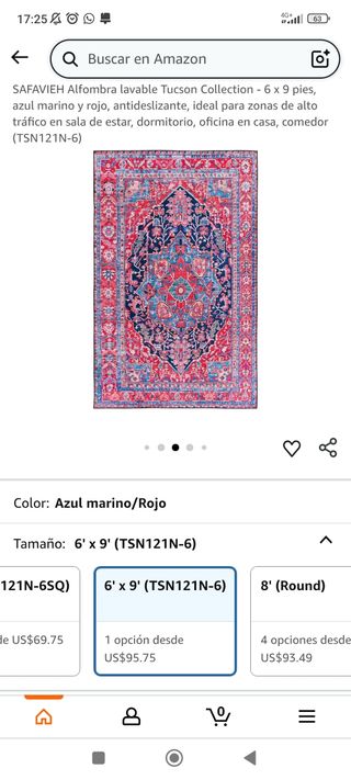 Alfombra estilo hippie multicolor