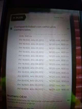 Dirección asistida de camion volvo