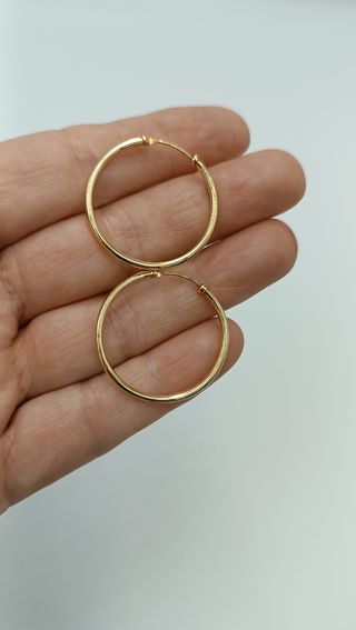 Pendientes Aros de oro de 18kt.