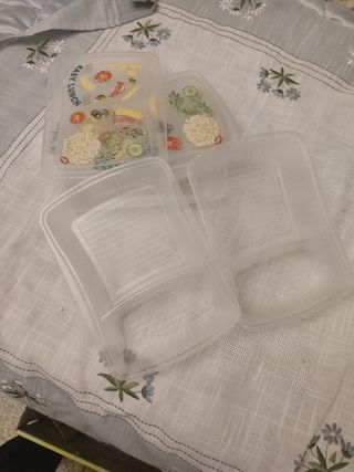 3 Contenitori Trasparenti per Cibo