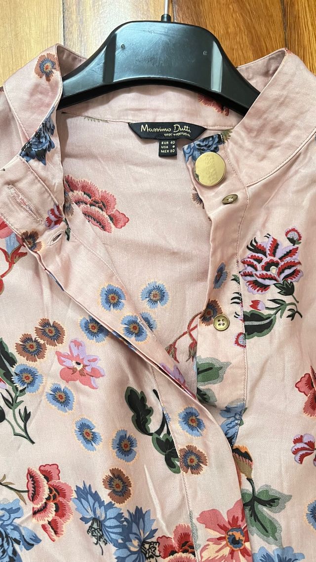 Vestido Massimo Dutti rosa - Talla m -s