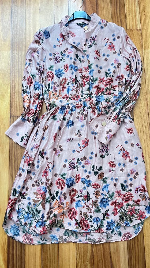 Vestido Massimo Dutti rosa - Talla m -s