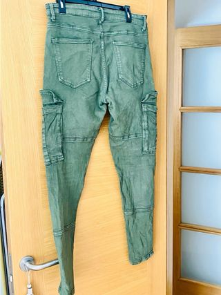 Pantalón Cargo Slim Fit Verde Oliva