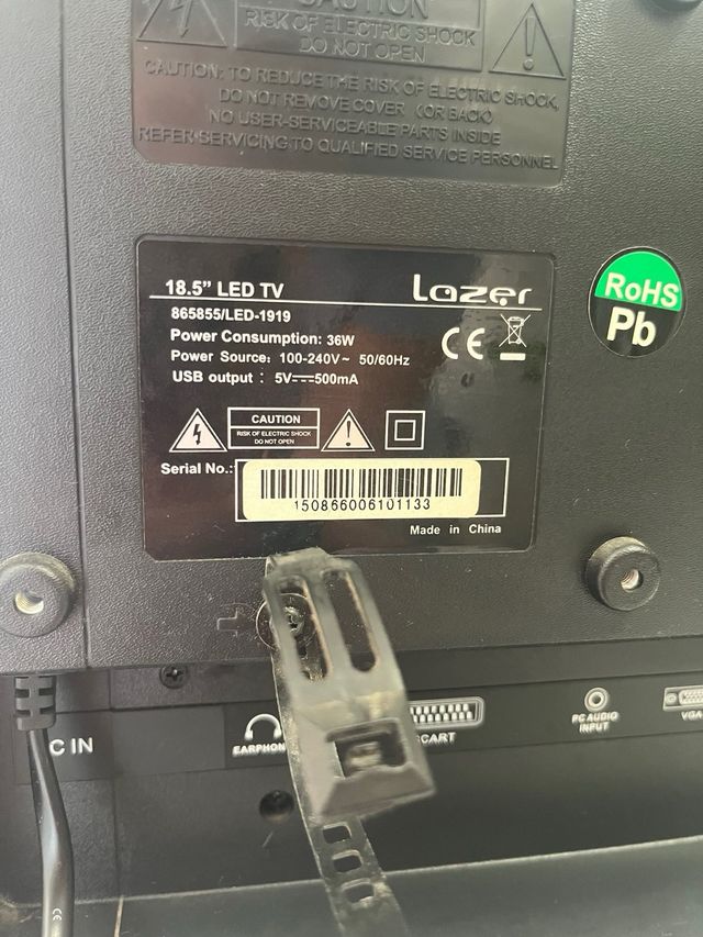 TV LED Lazer 18.5” negra