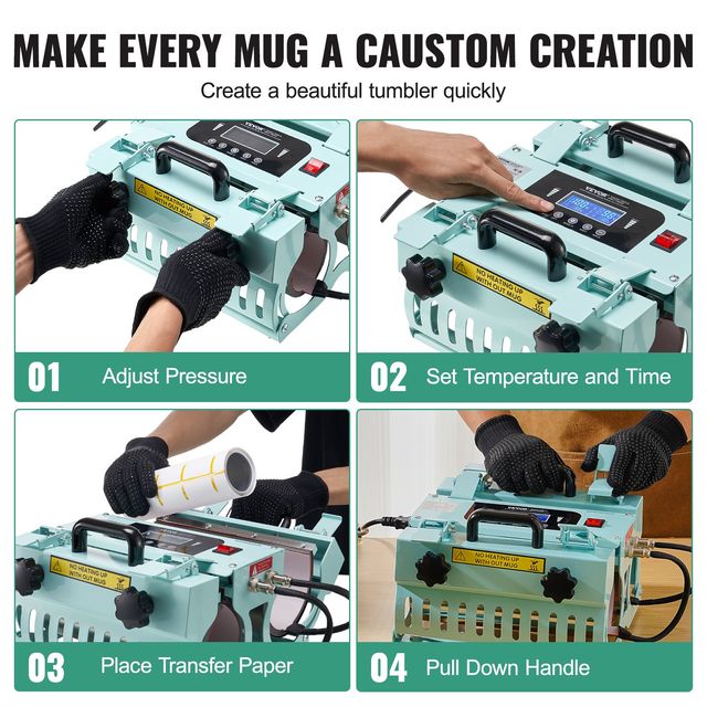 Pressa a Caldo per Tazze 75 a 85 mm Riscaldatori