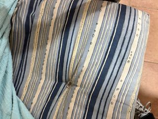 Sofá cama azul y amarillo - 210x120