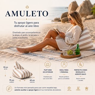 Puff Exterior en Olefina con Relleno Incluido