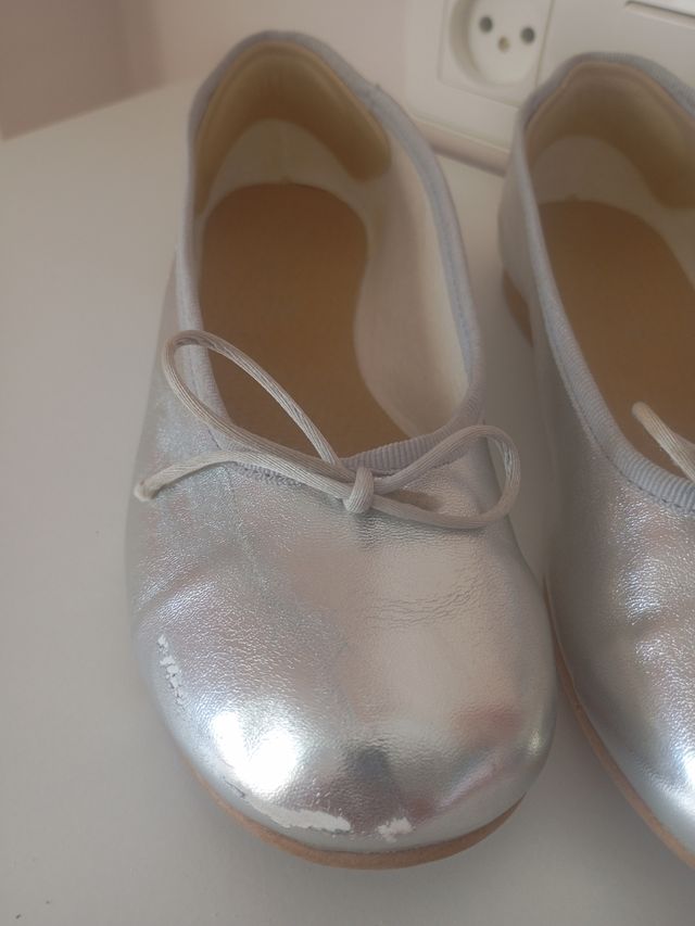 Ballerine argentate per bambina - taglia 35