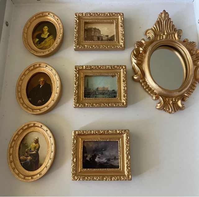 Miniaturas cuadros casa muñecas