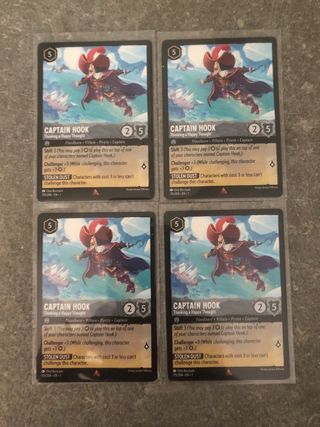4x Carte Captain Hook - Disney Lorcana