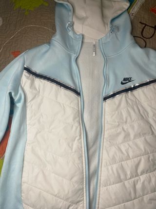 Chaqueta Nike L - Azul y Blanca
