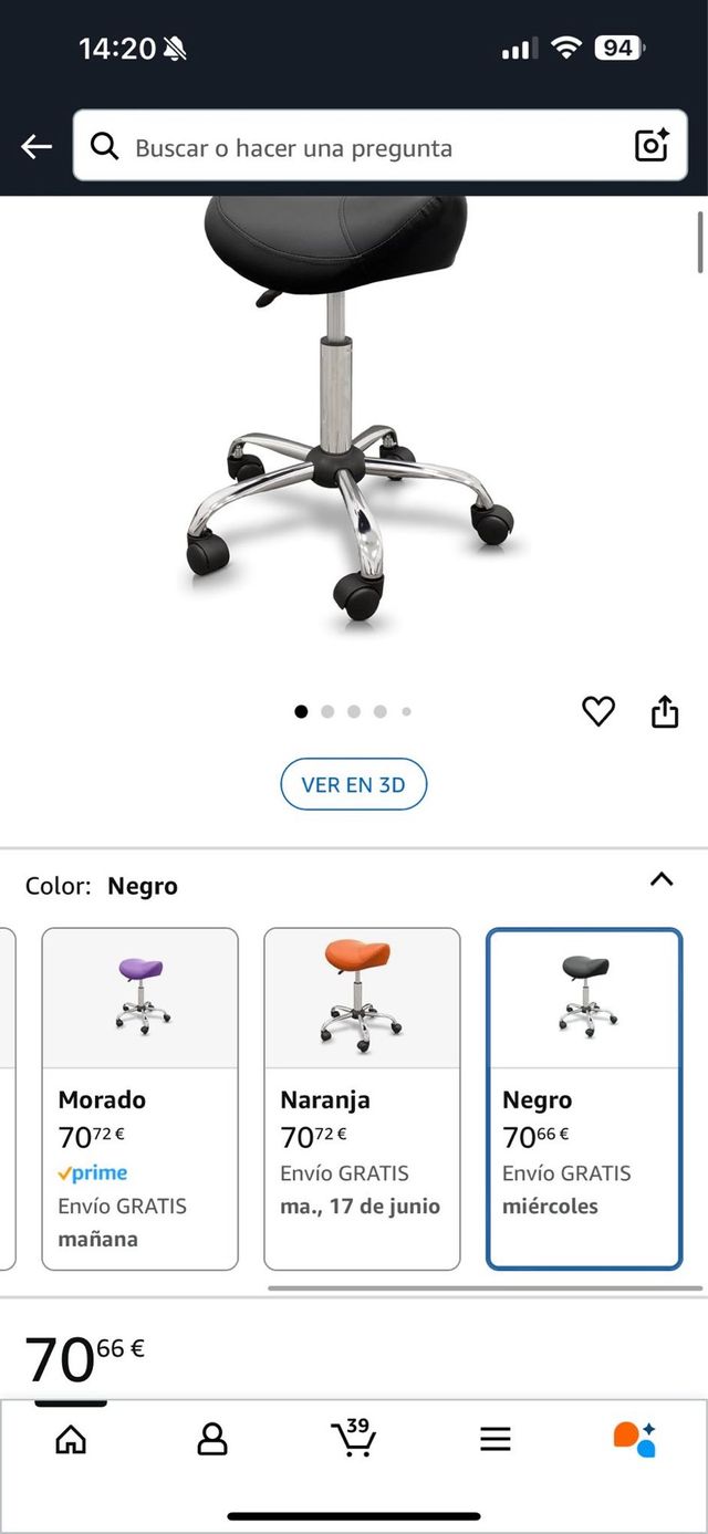 Camilla plegable blanca - ¡Oferta!