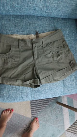 Shorts militares mujer - verde oliva