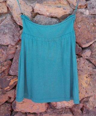 Blusa Stradivarius tejana turquesa