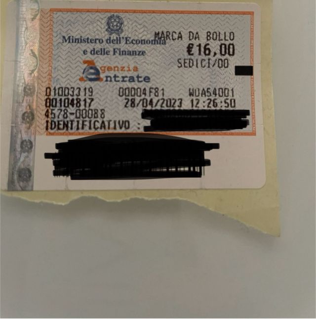 2 Marche da bollo €16