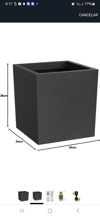 Macetero Eco Garden antracita.