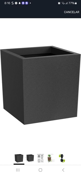 Macetero Eco Garden antracita.