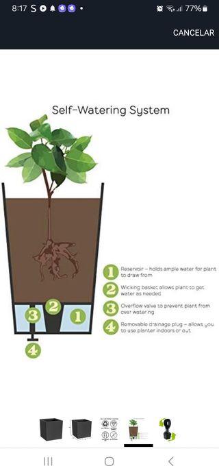 Macetero Eco Garden antracita.