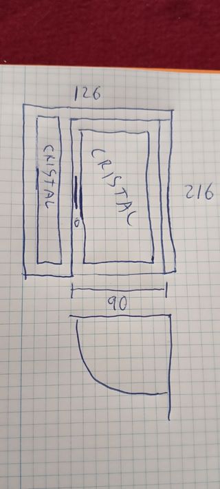 Puerta cristal seguridad 216x126cm