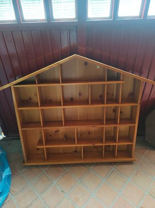 Espositore legno casetta - scaffale