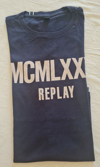 T-shirt Replay Uomo Tg.M Blu